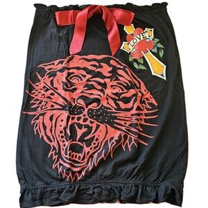 Vintage Hardy Intimates Tube Tops‎ BLack Size SMALL "LOVE"